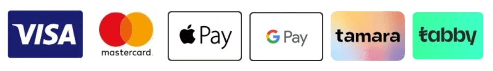 Accepted Payment Methods: Visa, Mastercard, Apple Pay, Google Pay, Tabby