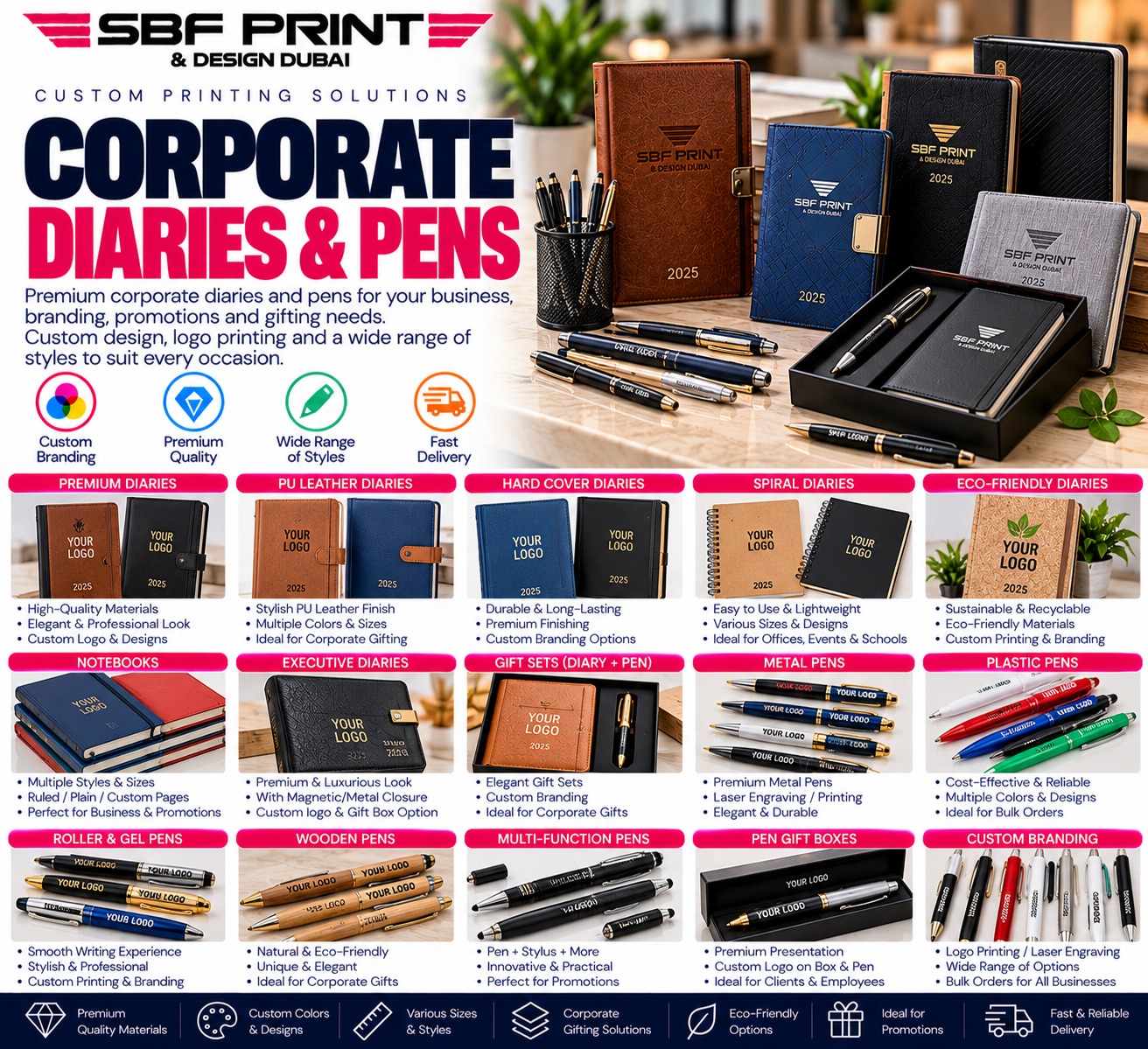 Corporate Diaries & Pens