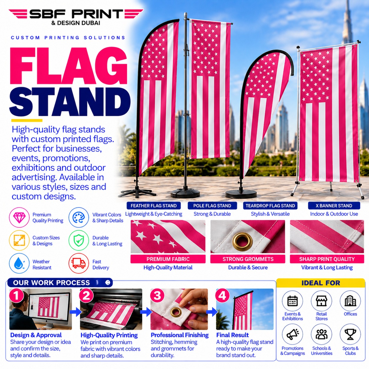 Flag Banner Stands